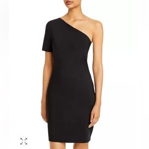 Elegant Black One-Shoulder Dress